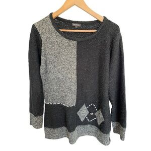 Vintage Emotion Black and Gray Sweater size XL